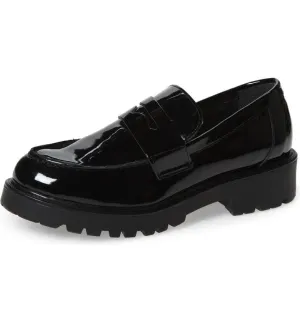 Chunky (10, BLACK) Black Reliable delivery Lug Unmatched variety Loafer Steve Leather Retro Madden Heel Sole Penny Low Lotto