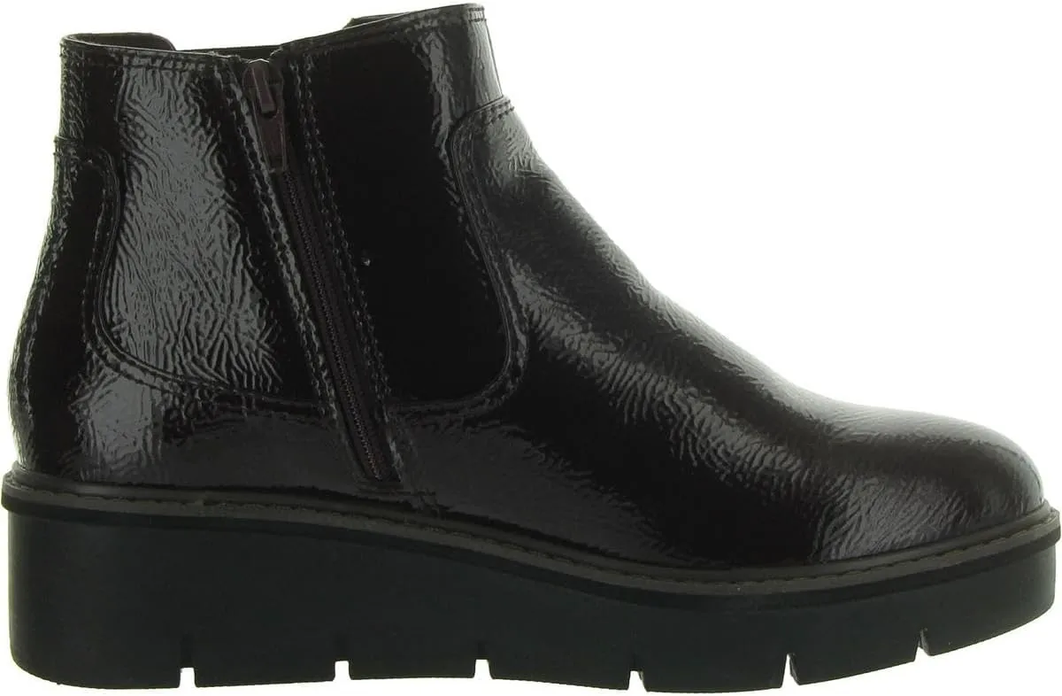 Clarks Womens AIRABELL STYLE Faux Leather Wedge Ankle Boots