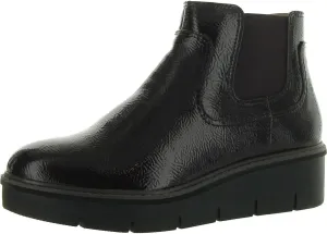 Clarks Womens AIRABELL STYLE Faux Leather Wedge Ankle Boots