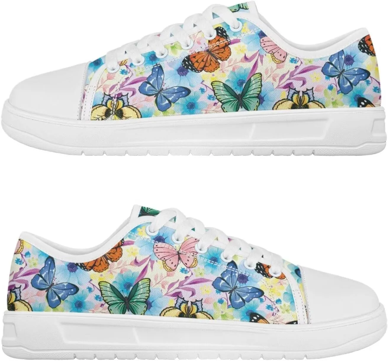 Classic Canvas Shoes Womens Platform Sneakers Low Top Lace Up Casual Tennis Athletic Shoe