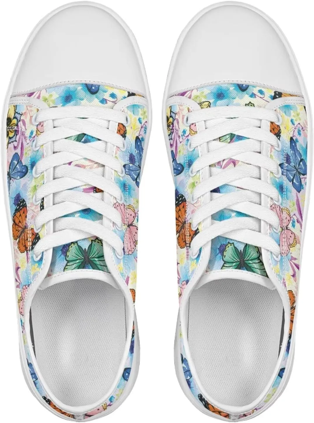 Classic Canvas Shoes Womens Platform Sneakers Low Top Lace Up Casual Tennis Athletic Shoe