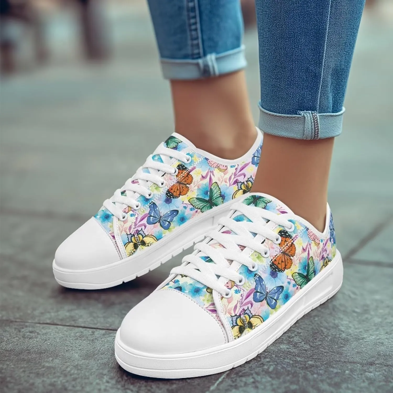 Classic Canvas Shoes Womens Platform Sneakers Low Top Lace Up Casual Tennis Athletic Shoe