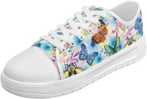 Classic Canvas Shoes Womens Platform Sneakers Low Top Lace Up Casual Tennis Athletic Shoe