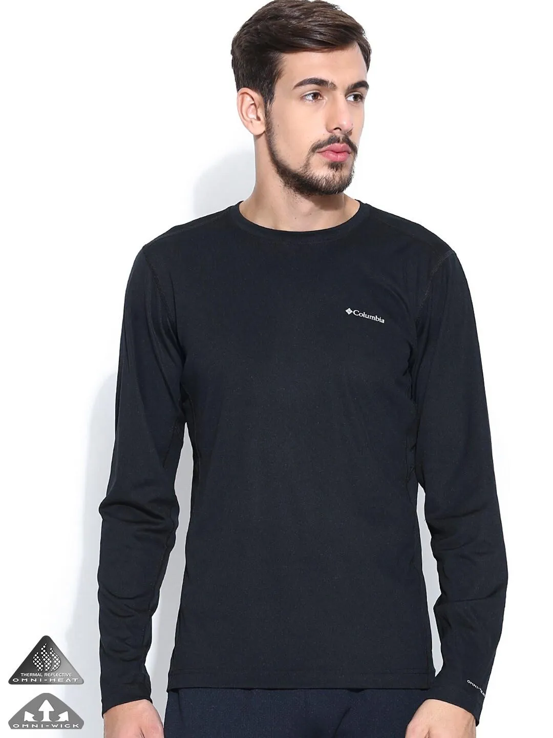 Columbia Men Black Midweight II Long Sleeve Baselayer Top (Non Returnable)