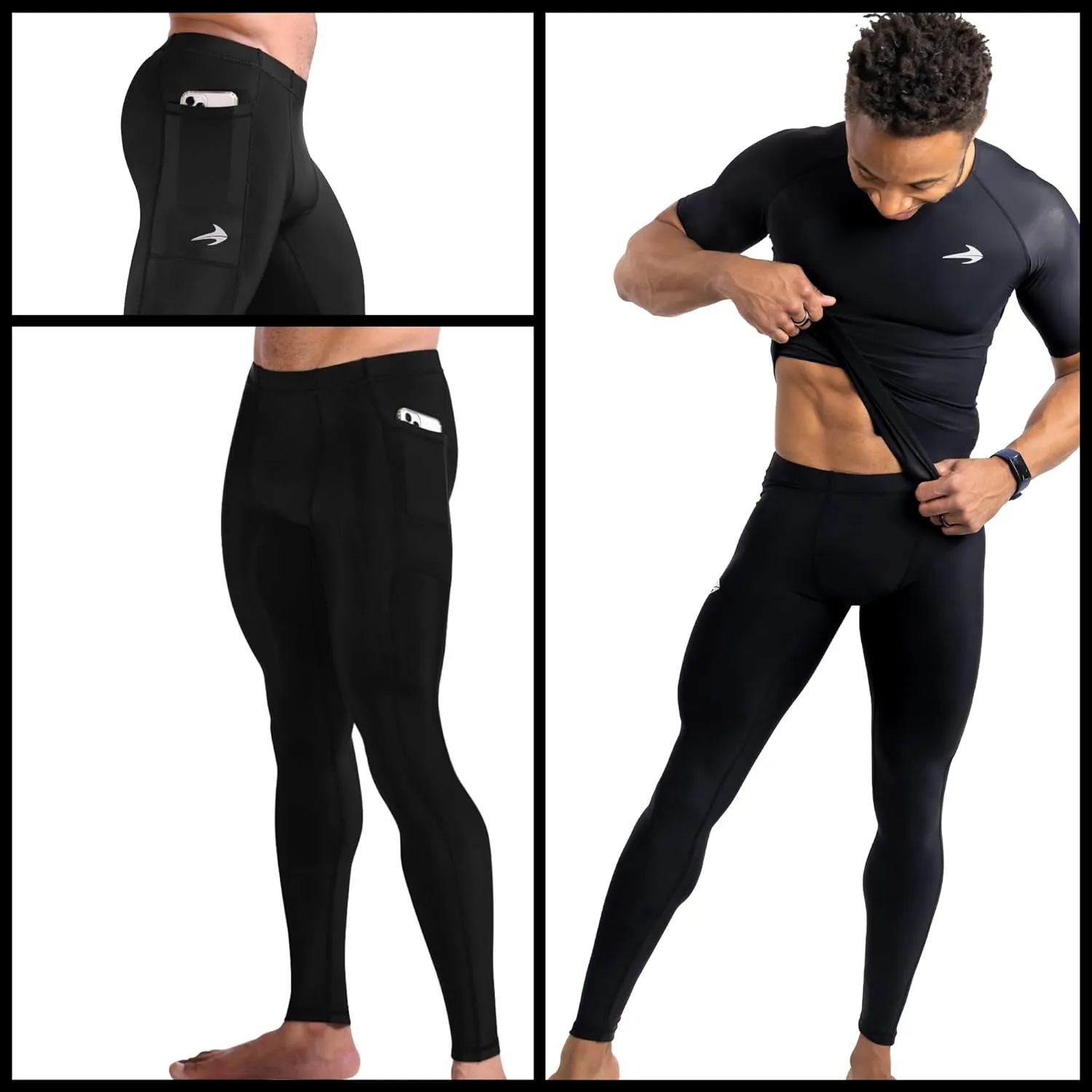 CompressionZ Men's Compression Pants for Workout, Sports|Base Layer Running Tights Leggings