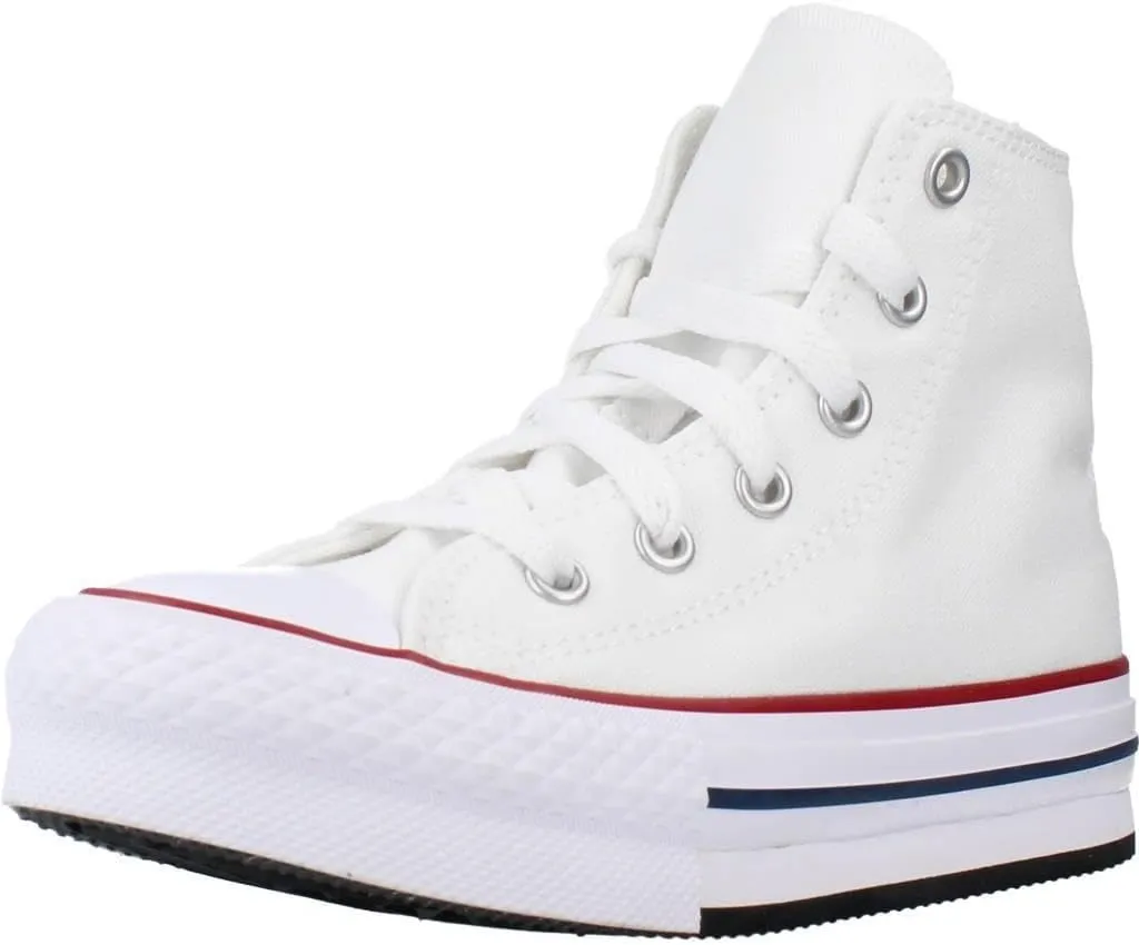 Converse Unisex Children's Chuck Taylor All Star Eva Lift Canvas Platform Trainers, White Garnet Navy, 2.5 Big Kid