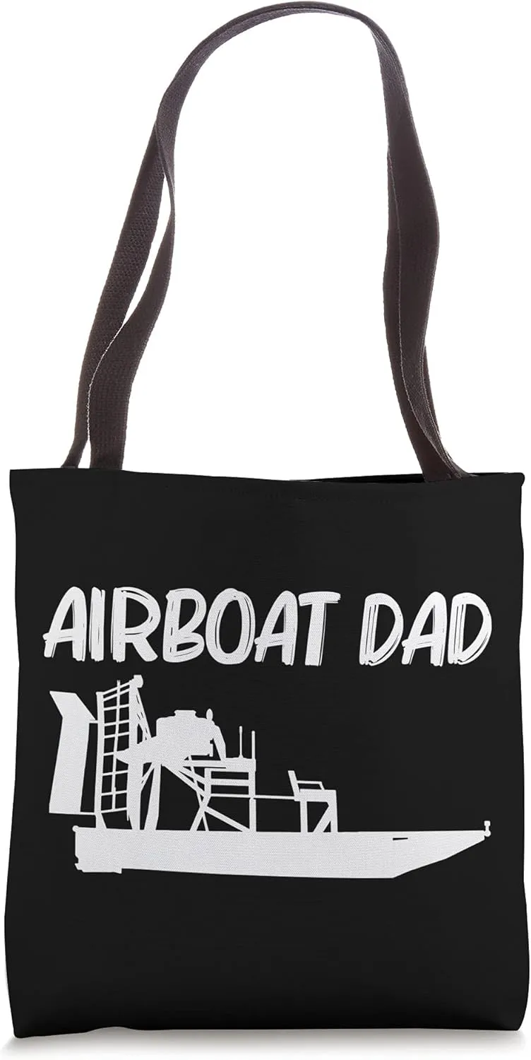 Cool Airboat Gift For Dad Father Airboating Watercraft Boat Tote Bag