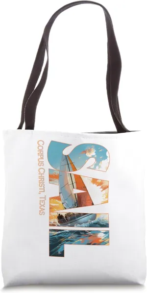 Corpus Christi Texas Sailing Nautical Sailor Tote Bag