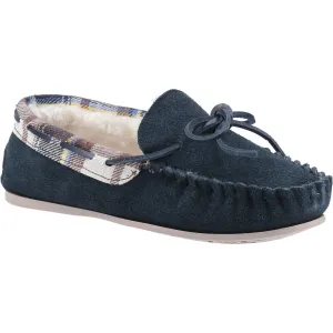 Cotswold Women's Kilkenny Moccasin Slipper in Navy