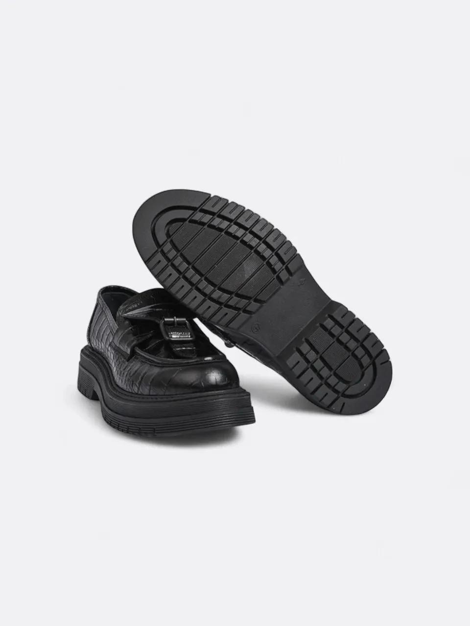 Croc Loafers with Rubber Sole