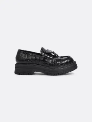 Croc Loafers with Rubber Sole