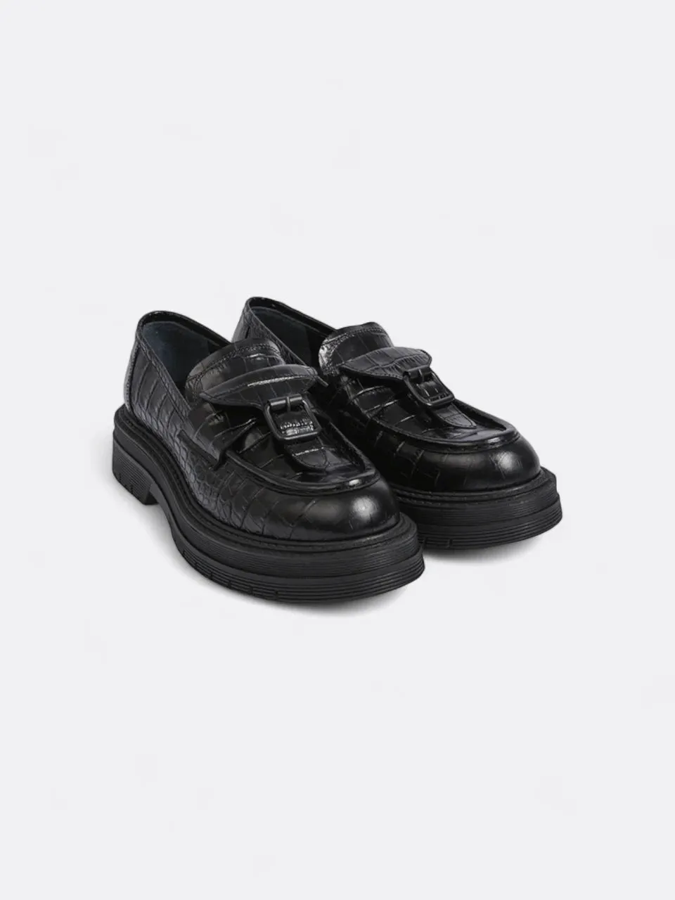 Croc Loafers with Rubber Sole