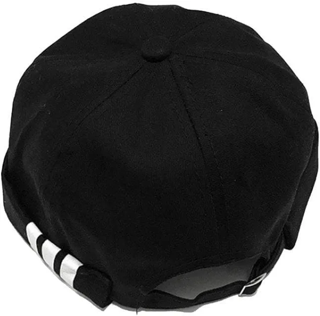 Croogo Mens Brimless Hat Rolled Cuff Harbour Hat Retro Strapback Docker Cap Casual Sailor Cap Unisex Docker Leon Beanie Hat