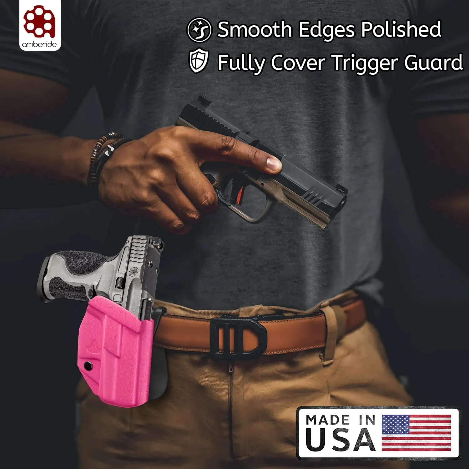 CZ P10C Holster IWB & OWB KYDEX Holster Fit: CZ P-10 C Pistol – Inside Waistband Concealed Carry – Adjustable Cant & 'Posi-Click' Retention – No Wear - No Jitter - Made in USA