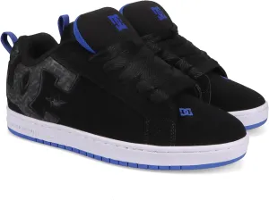 DC Men's Court Graffik Skate Shoe, Black/Blue, 14