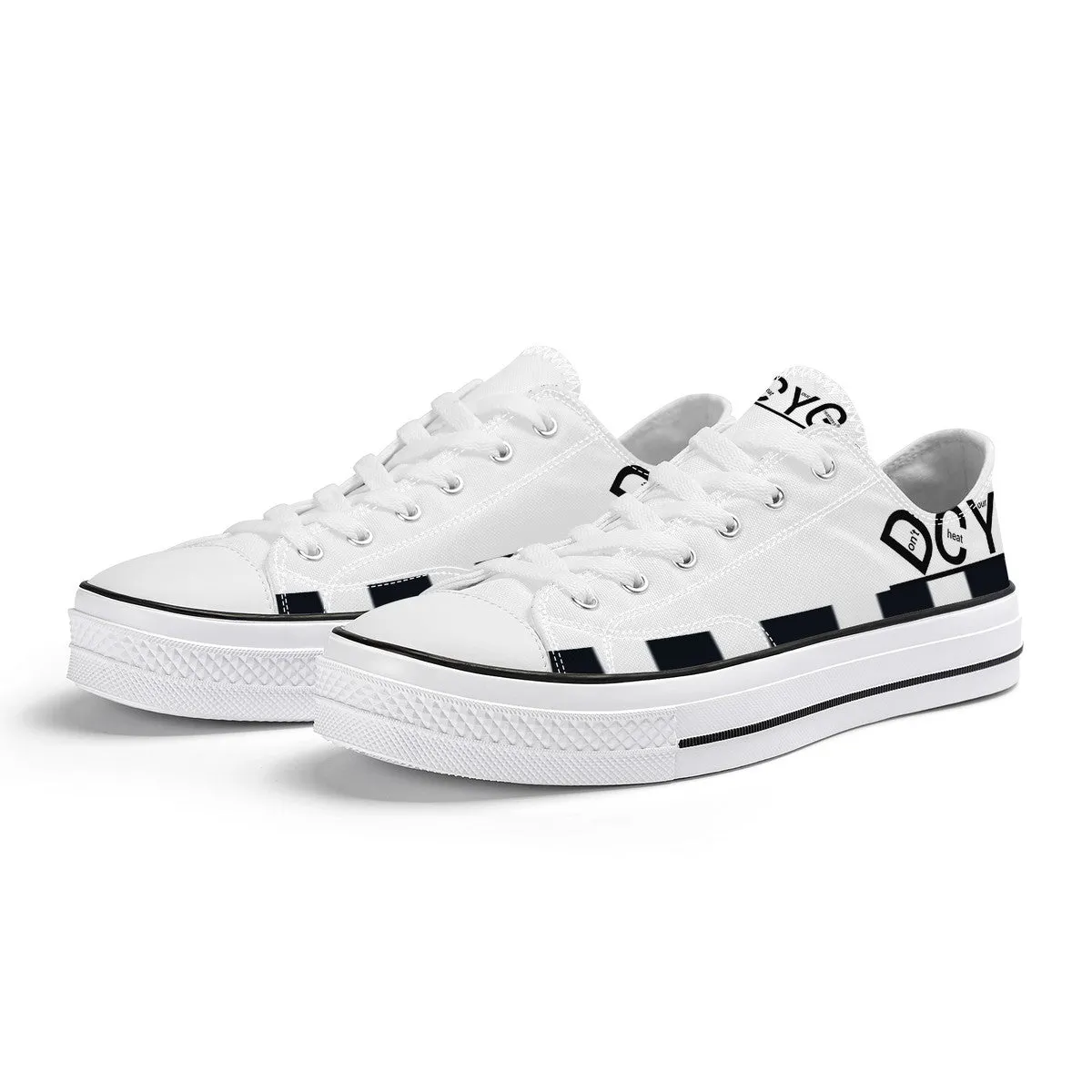 DCYG Xclusive Unisex Classic Low Top Canvas Shoes - White