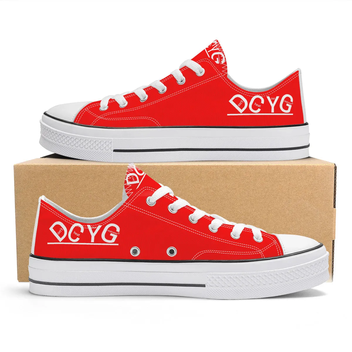 DCYG Xclusive Unisex Classic Low Top Canvas Shoes - White