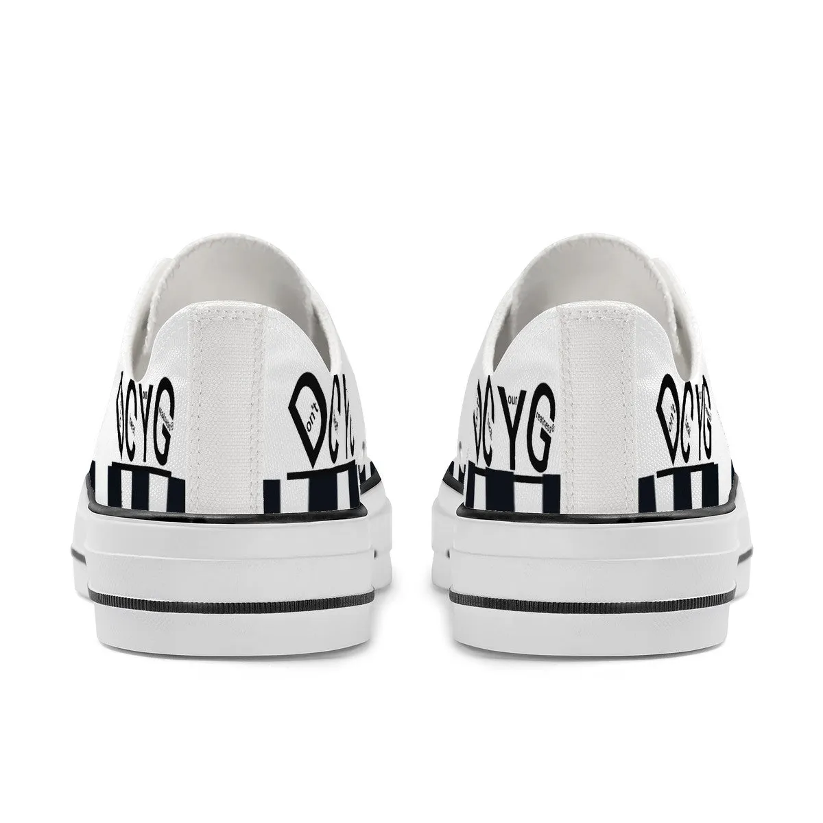 DCYG Xclusive Unisex Classic Low Top Canvas Shoes - White