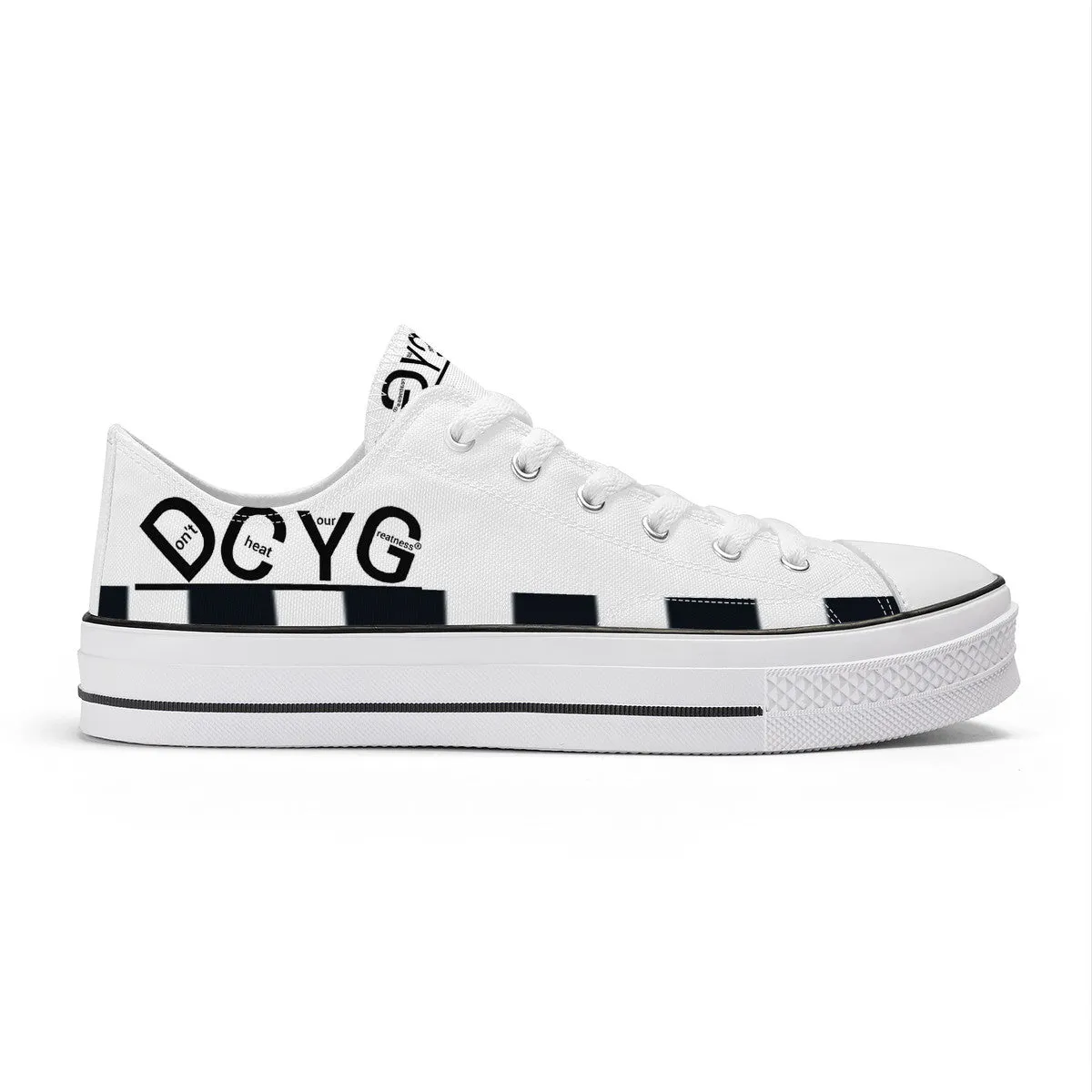 DCYG Xclusive Unisex Classic Low Top Canvas Shoes - White