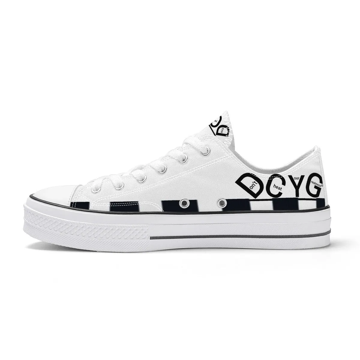 DCYG Xclusive Unisex Classic Low Top Canvas Shoes - White