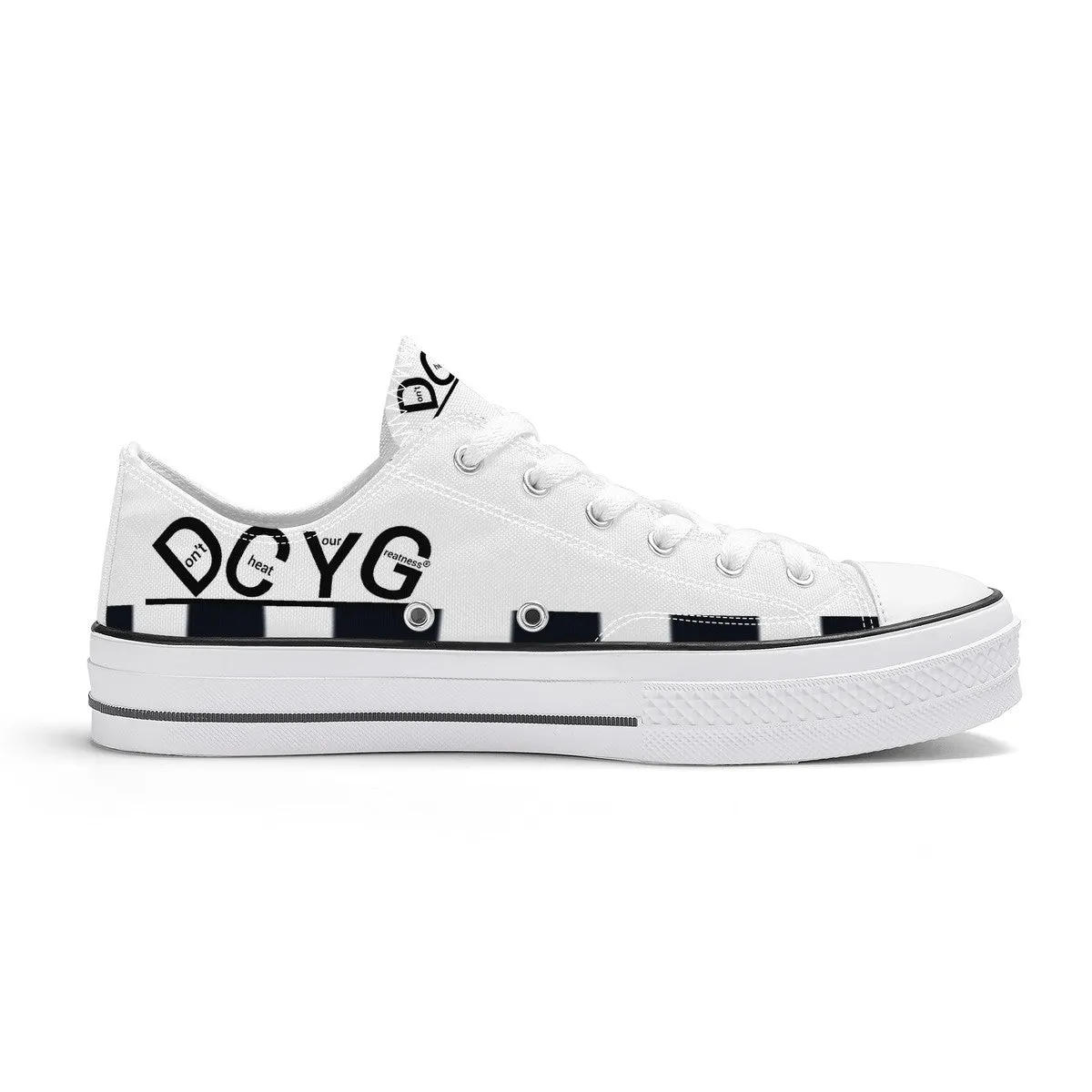 DCYG Xclusive Unisex Classic Low Top Canvas Shoes - White