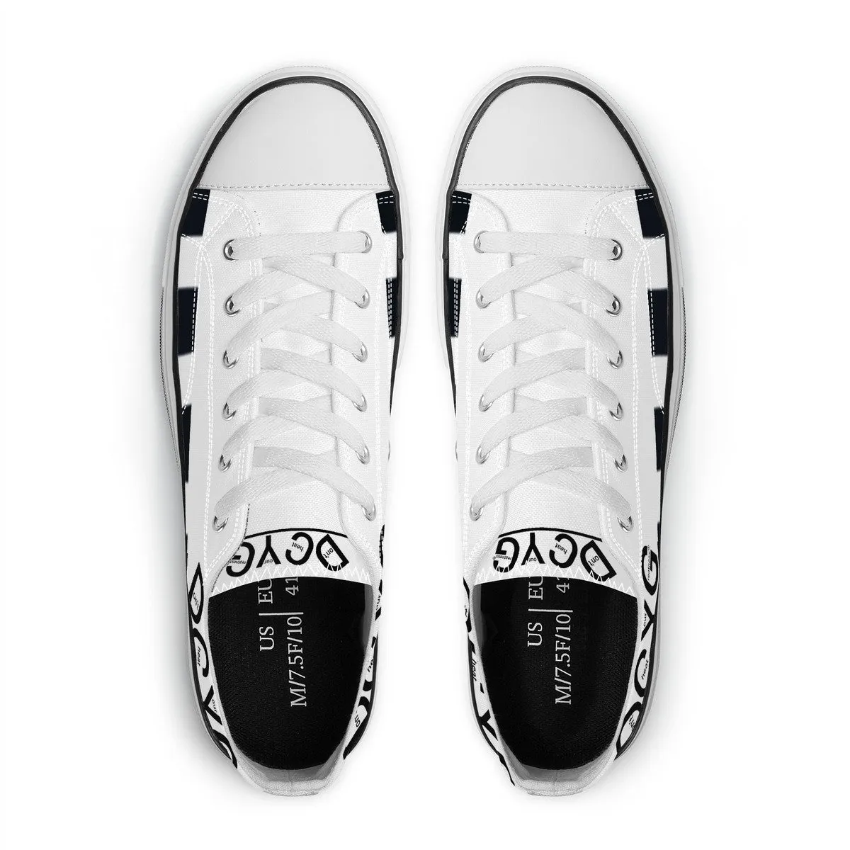 DCYG Xclusive Unisex Classic Low Top Canvas Shoes - White