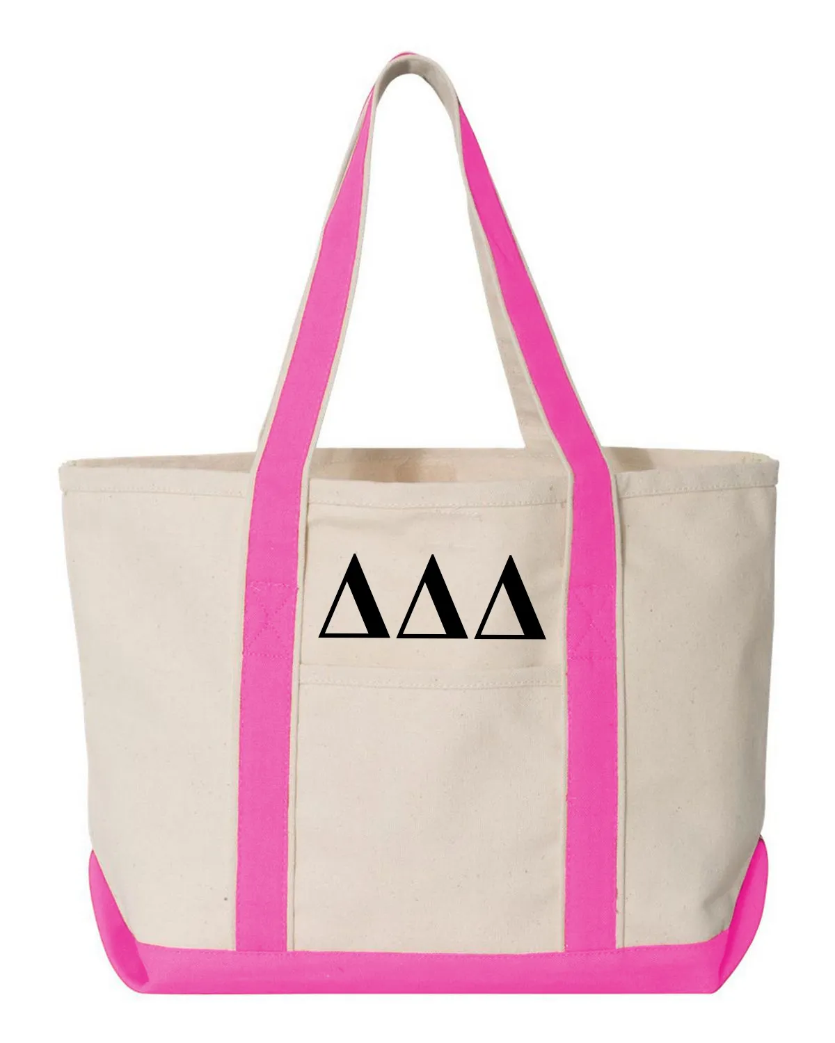 Delta Delta Delta Pink Boat Tote - Large