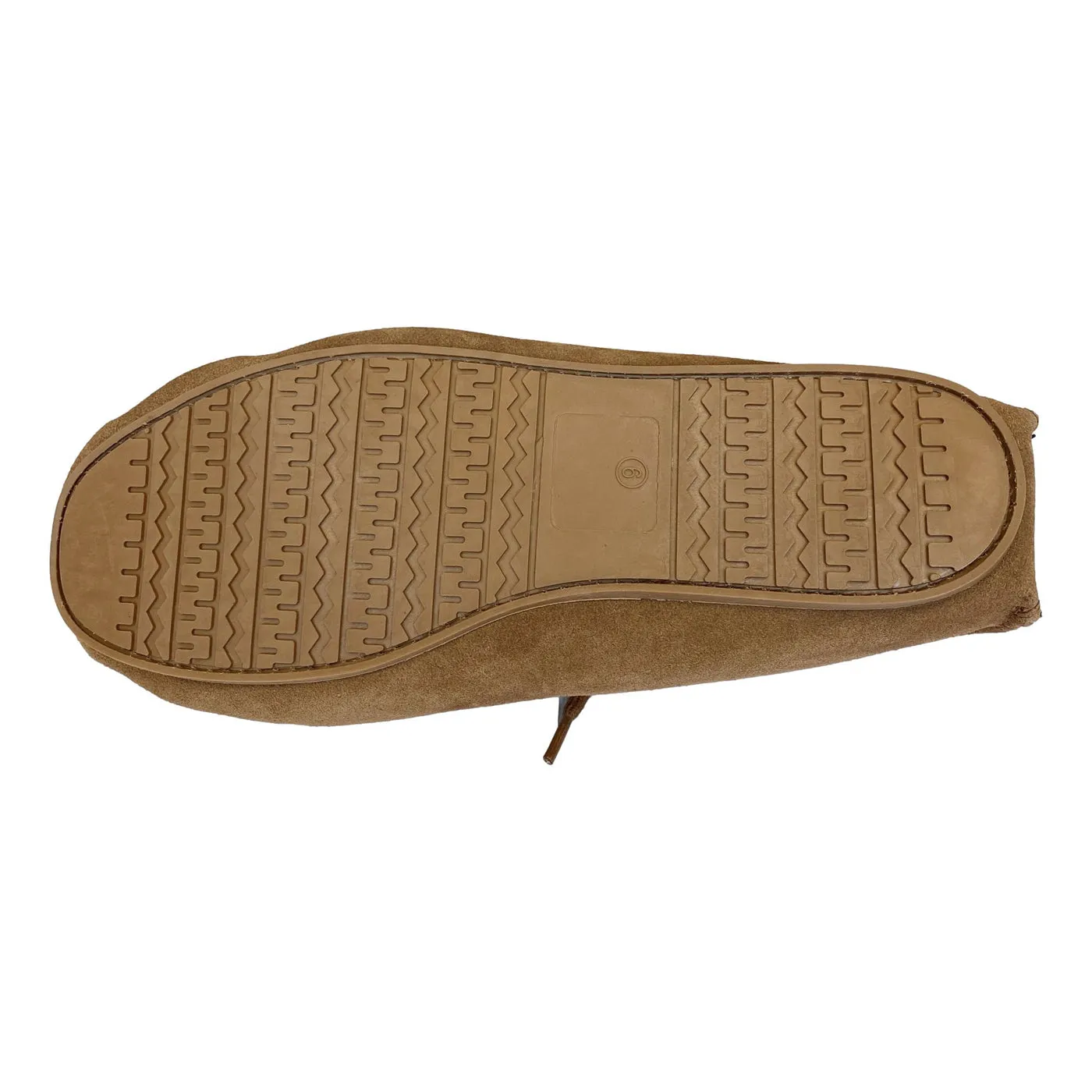 Deluxe Mens 'Adam' Sheepskin Moccasin Slippers with Hard Sole - Chestnut
