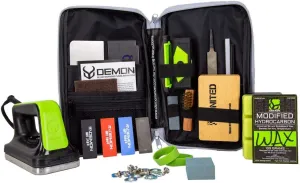 Demon Mechanic Elite X Ski Tuning Kit & Snowboard Tuning Kit with Ski Wax Iron, Ski and Snowboard Wax & Demon Elite X Ski and Snowboard Edge Tuner w/Diamond Files