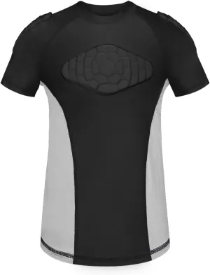 DGXINJUN Youth Padded Shirt Chest Rib Heart Guard Protector Kids Shirt for Football Baseball Lacrosse Goalies Softball