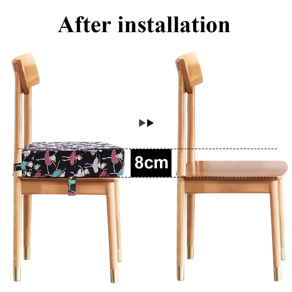 Dining Chair Heightening Cushion Portable Dismountable Adjustable Highchair Booster for Baby Toddler Kids Infant Washable Thick Chair Seat Pad Mat (Dance Girl)