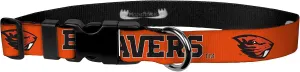 Dog Collar – Oregon State University Adjustable Pet Collars, Made in The USA – 1" Wide, Medium, Orange