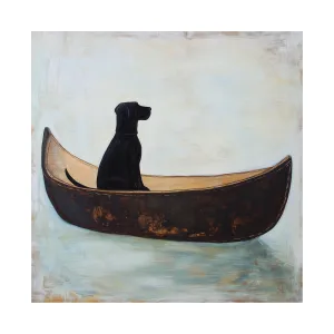 Dog on boat