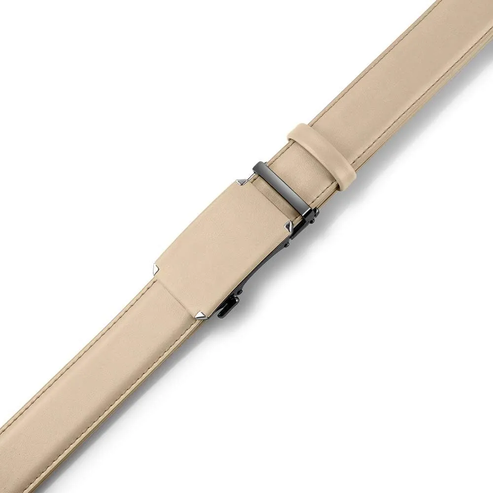 DOOPAI Belt Men, Ratchet Belt Dress Adjustable 1 3/8" Genuine Leather Designer Belt, Size Length Can be Cut, with Gift Box