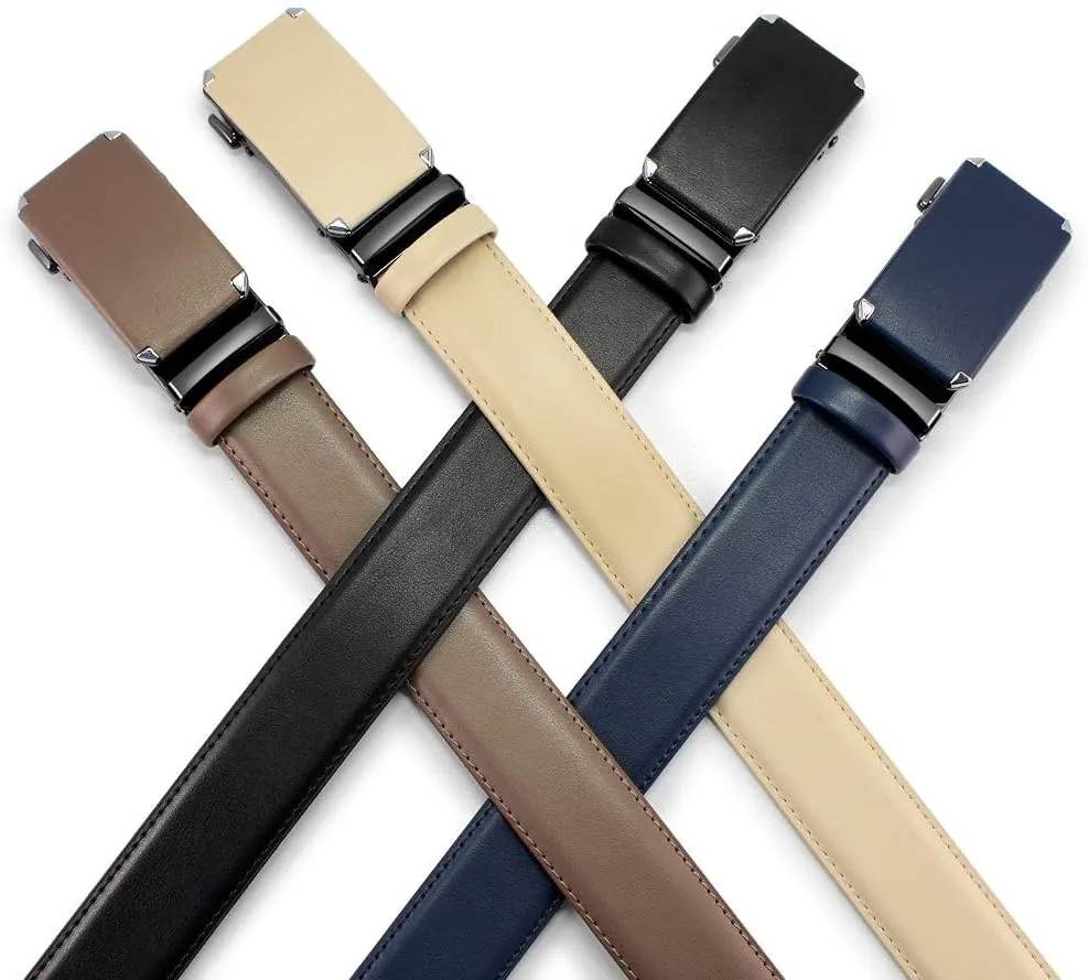 DOOPAI Belt Men, Ratchet Belt Dress Adjustable 1 3/8" Genuine Leather Designer Belt, Size Length Can be Cut, with Gift Box