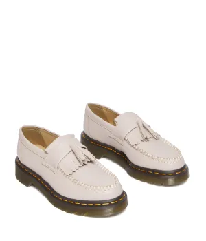 Dr. Martens Adrian Shoes for Women - Leather Upper - Round Toe - Intricate Front Detailing - Slip-on Style Vintage Taupe UK 7 (US Women's 9) M