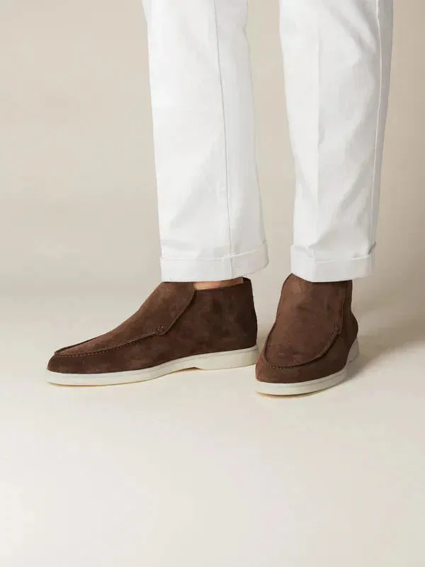 Elegance Forth Men's Suede Loafer Brown