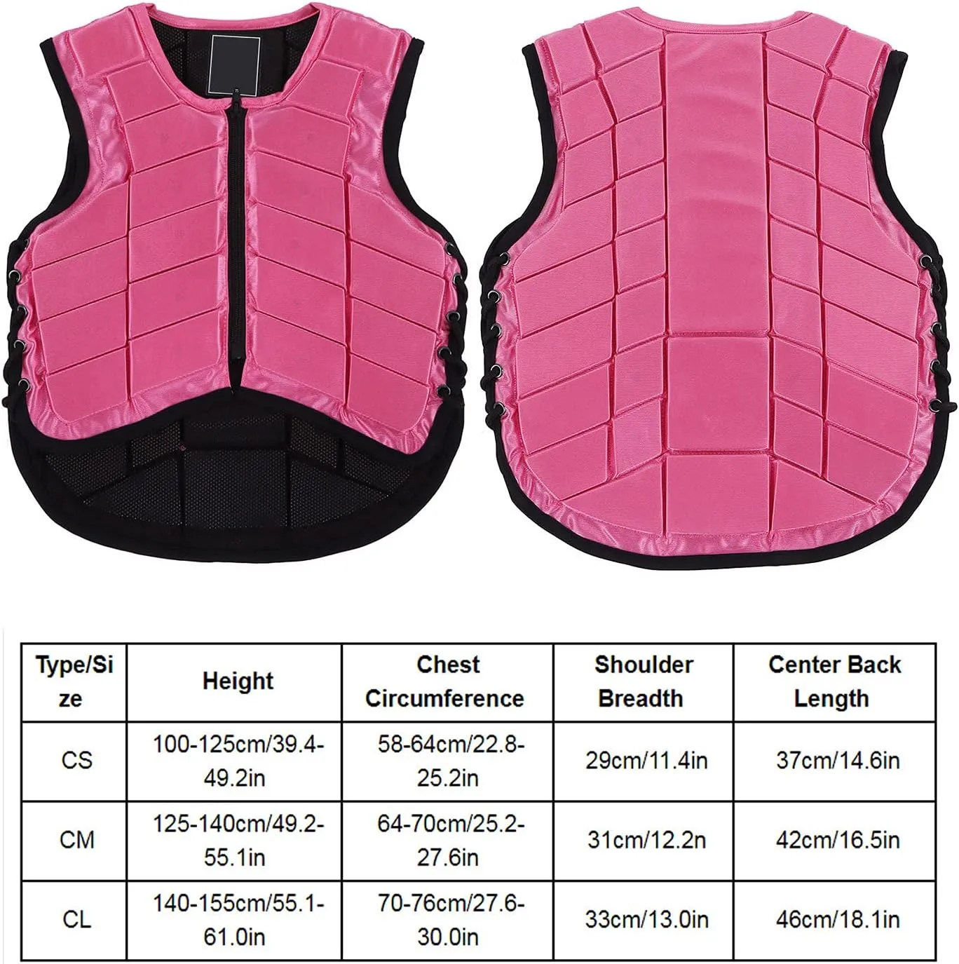 Equestrian Vest, Horse Riding Vest Foam Padded Safety Horse Riding Protective Gear Body Protector for Kids Body Protector