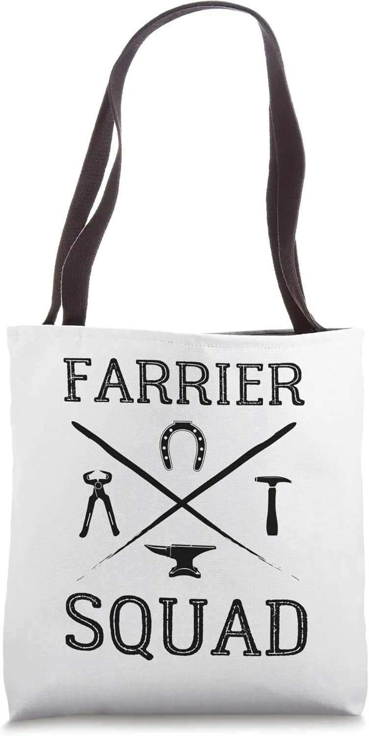 Farrier Squad Forging Hooves Funny Saying Tote Bag