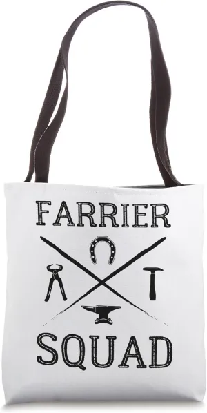 Farrier Squad Forging Hooves Funny Saying Tote Bag