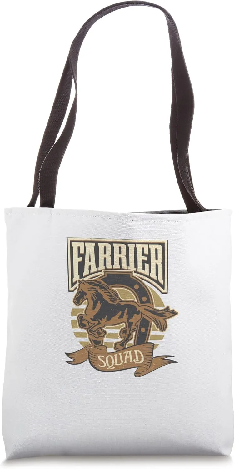 Farrier Squad Shoeing Horses Funny Horse Hoof Tote Bag