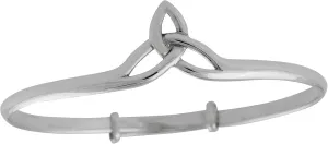 FashionJunkie4Life 925 Sterling Silver Irish Claddagh Celtic Knot Bangle Bracelet