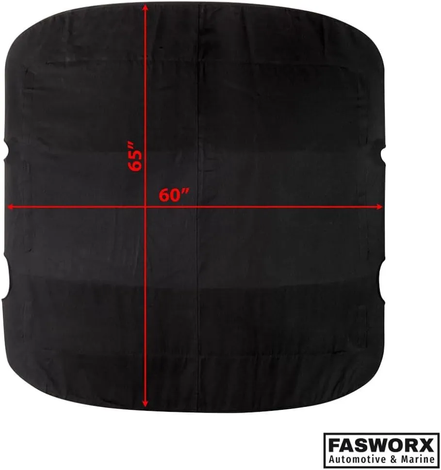 FASWORX Universal Boat Bimini Top Mounts on Wakeboard Tower, 600D Bimini Top Canvas, Frame, & Clamps, Universal Boat Canopy for Most 2-2.5” Wake Towers on Bass Boats, Jon Boats, Pontoons & More