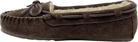Faux Dark Fur Brown Slip Lined Slipper Courteous staff Comfortable Super affordable Moccasin Clarks On Suede