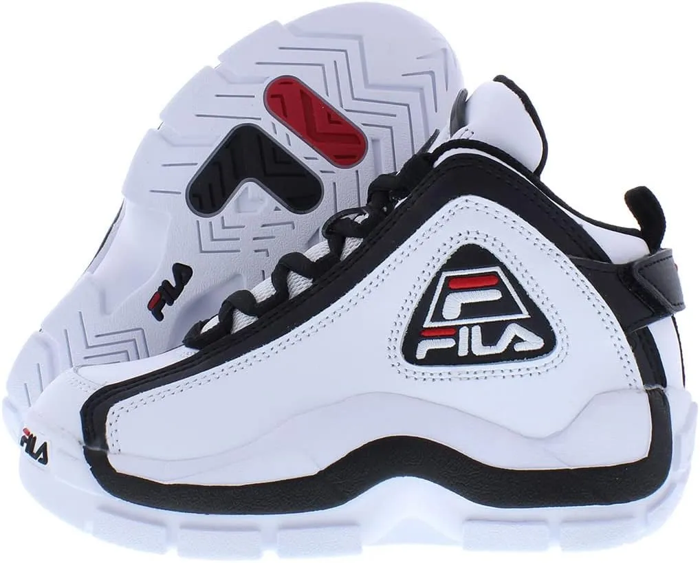 Fila Grant Hill 2 25th Anniversary (Big Kid) White Navy Red 3.5 Big Kid M