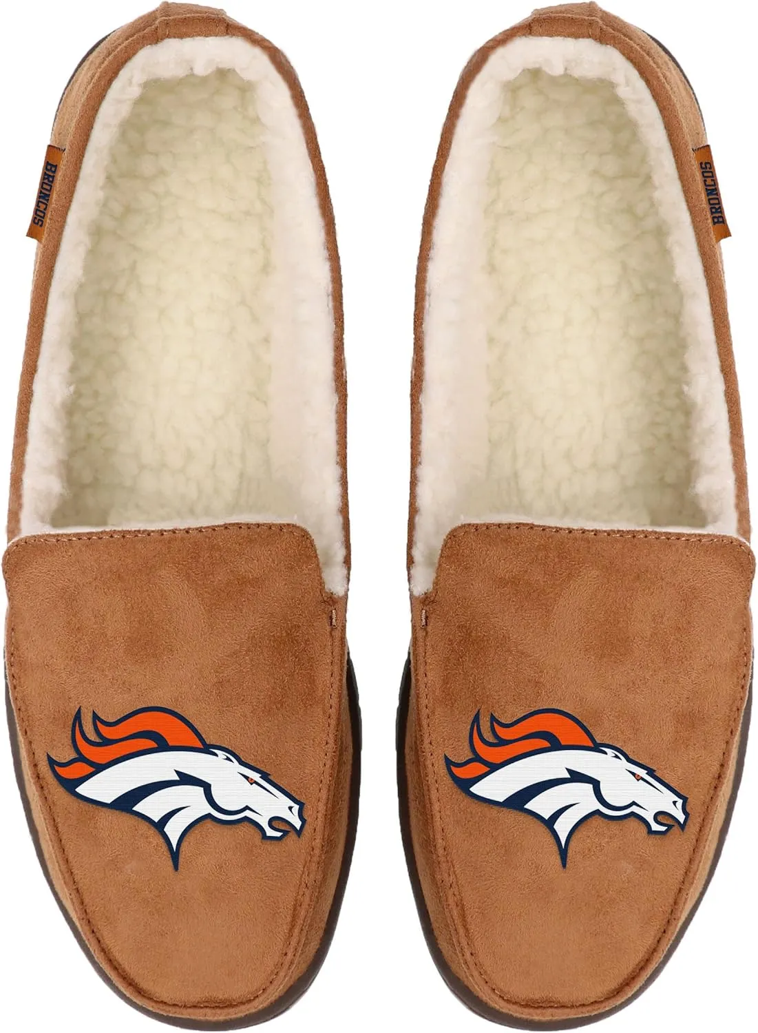 FOCO Men's NFL Football Team Logo Moccasin Slippers