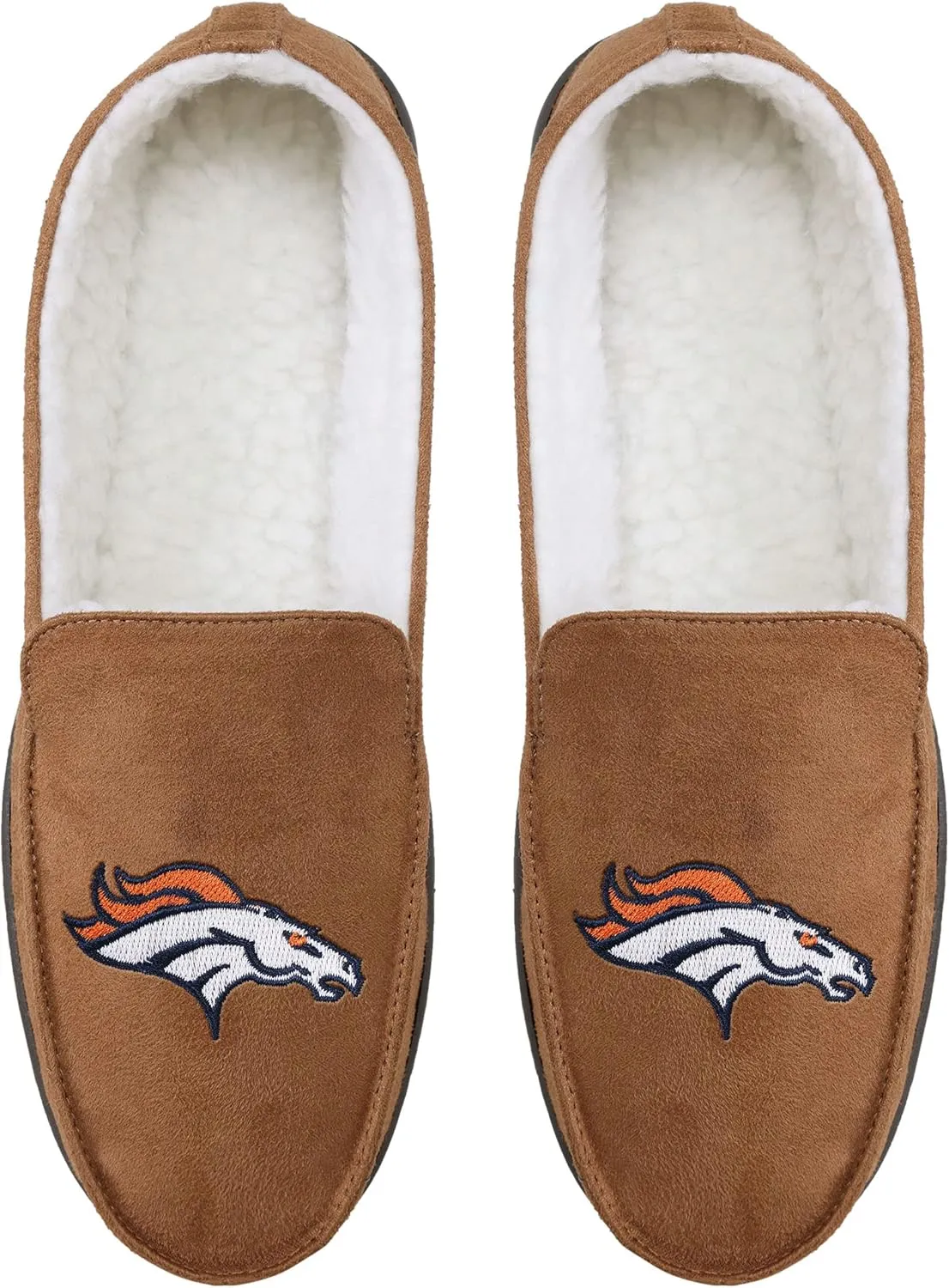 FOCO Men's NFL Football Team Logo Moccasin Slippers