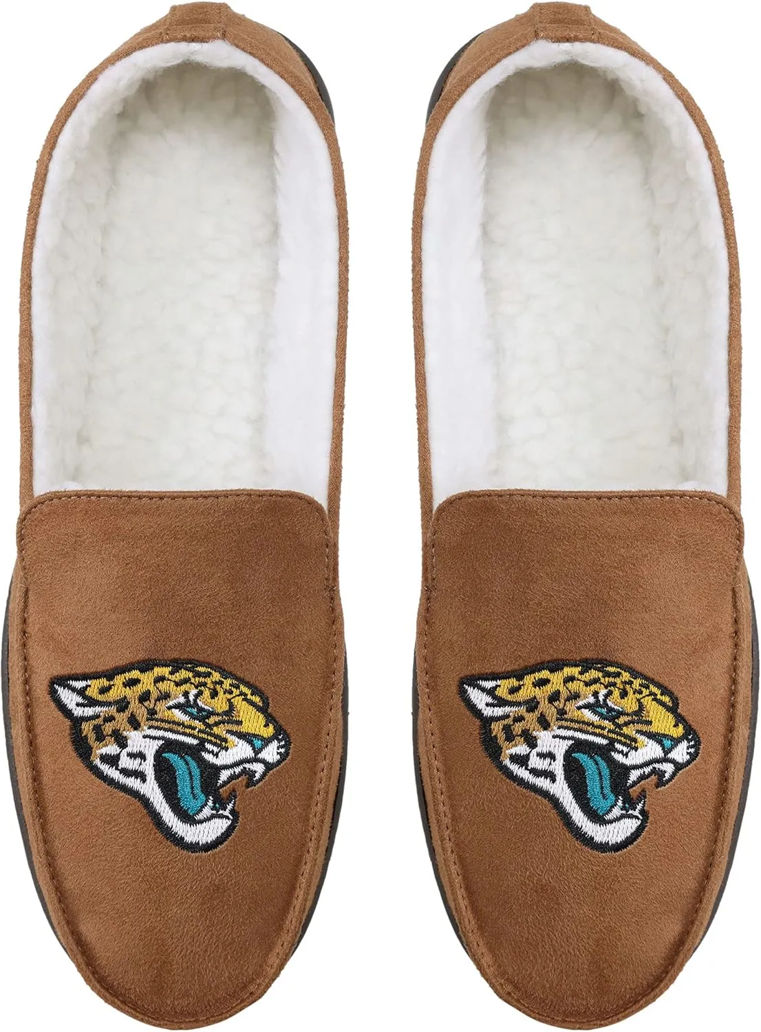 FOCO Men's NFL Football Team Logo Moccasin Slippers