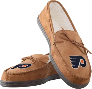 FOCO Mens NHL Team Logo Moccasin Slippers