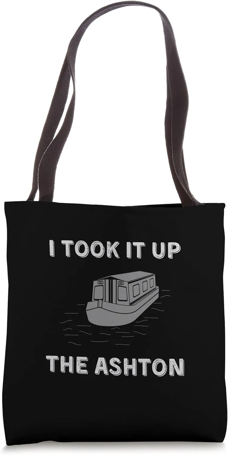 Funny Vintage Narrowboat Canal Barge Boaters Up The Ashton Tote Bag